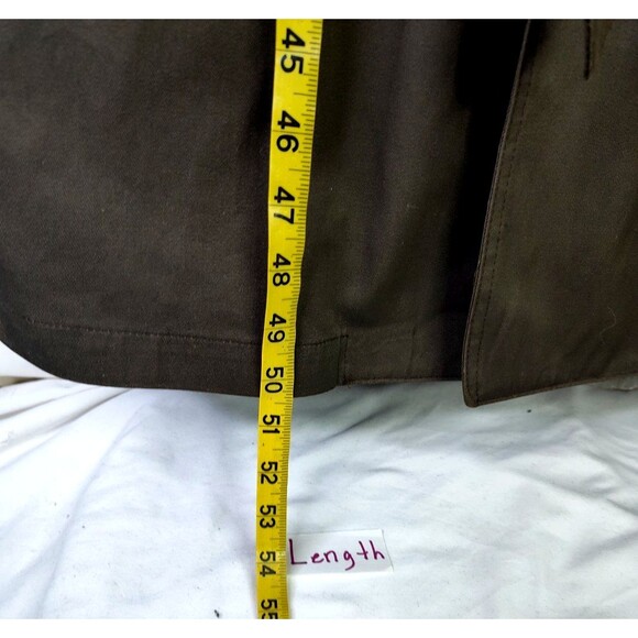 London Fog Tempo Europa Trench Overcoat Brown Khaki Belted Removable Liner 42 L - Picture 6 of 16